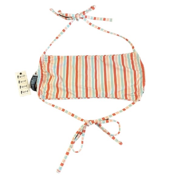 Nana The Brand Striped Bandeau Bikini Top Size Medium - Picture 9 of 12
